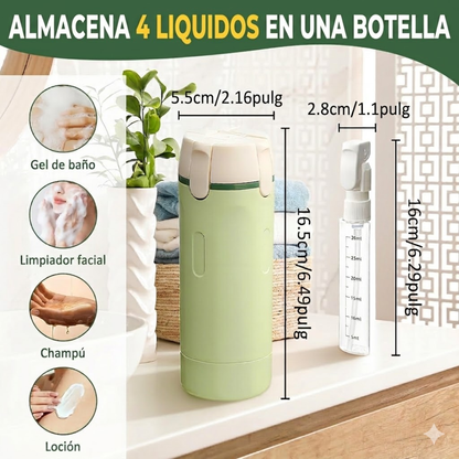 Dispensador 4 en 1 para viaje